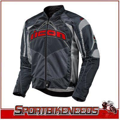 Icon contra slate gray textile jacket new medium md m