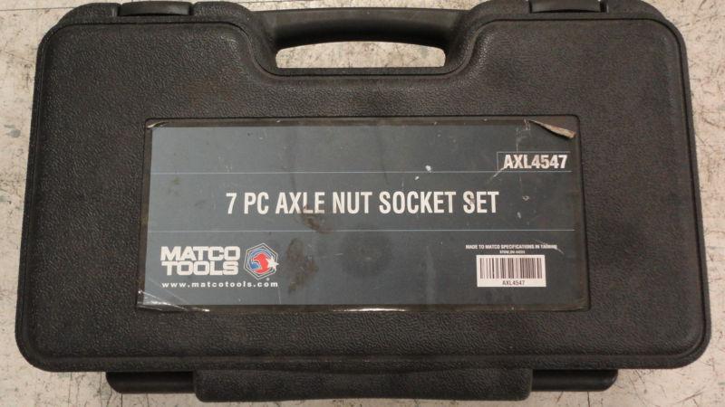 Matco axl4547 axle nut socket set w/case 7 pc free ship!