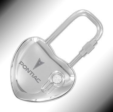 *pontiac®* key chain fob holder ring *chrome*