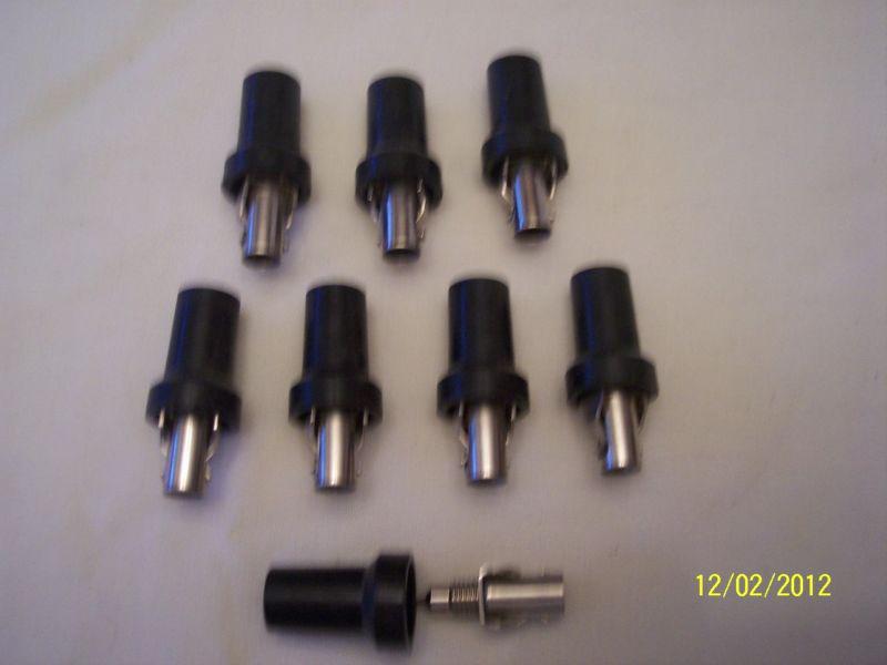 Purchase 8 RAJAH SPARK PLUG WIRE ENDS NOS STRAIGHT 7 MM WIRES RAT ROD