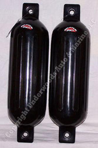 2 boat fenders bumper 27 x 8.5 vinyl black docking