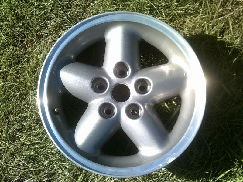 1997 jeep wrangler 4x4 tj factory 15" oem wheel grey 5 star alloy mag rim 97-01 