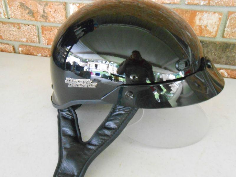 HARLEY DAVIDSON HYBRID MOTORCYCLE HELMET, SIZE MED, CLEAR SHIELD, BLACK VISOR, US $9.99, image 3