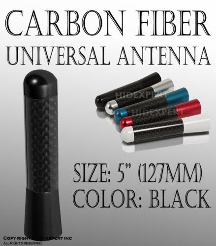 Ford 5" inch 127mm 100% carbon fiber black short universal fit antenna jdmdot10