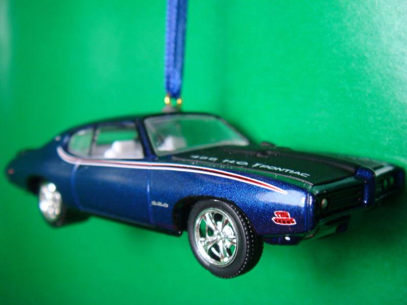 1969 '69 pontiac gto judge blue christmas tree ornament