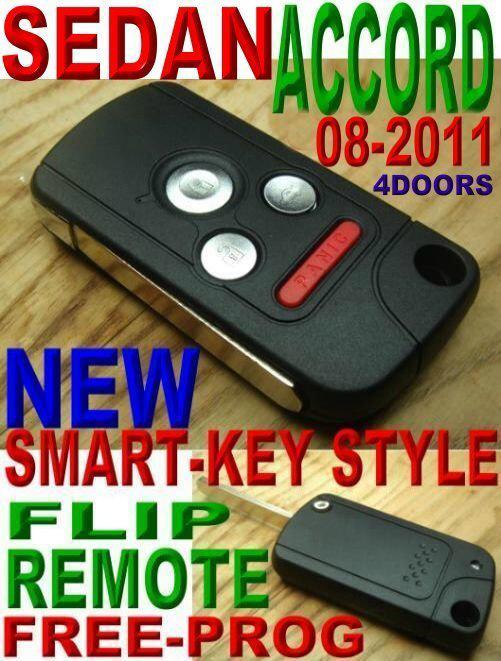 Alin1 flip key remote for 2008-2011 accord 4doors chip transponder keyless entry