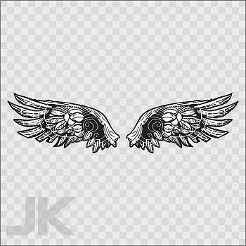Decal stickers wing wings helmet motorbike tank 0500 x663x