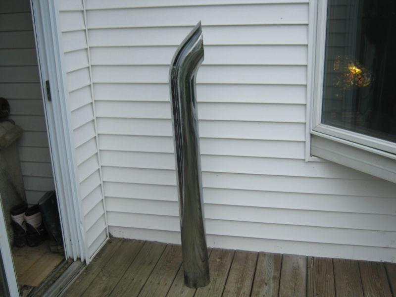 Chrome exhaust stack pipe 53 inches with a 5 inch diameter