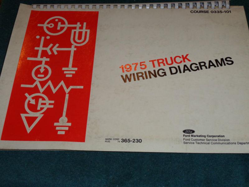 1975 ford truck master wiring diagram set original pickup thru big trucks!!!