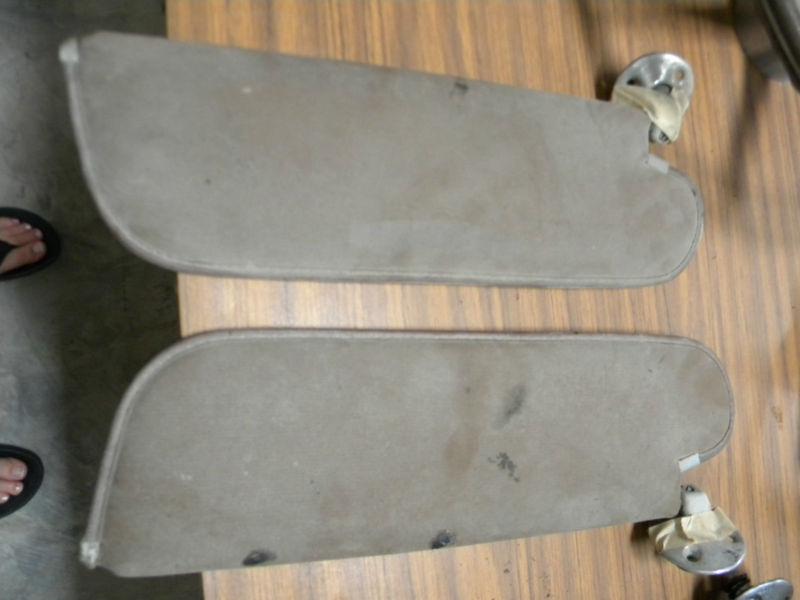 1 Pair off 1972 Buick Skylark GS Sun Visors Black fits other models Tan Saddle, US $45.00, image 2