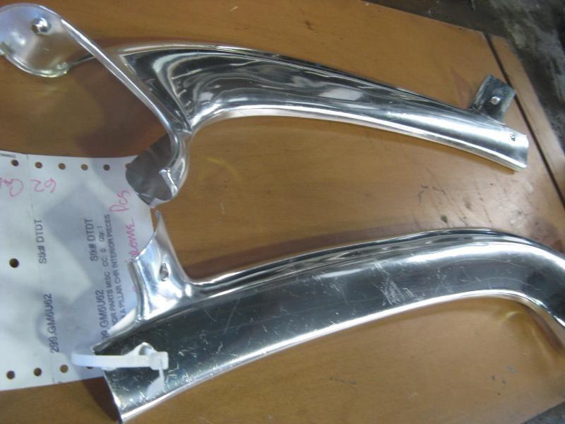62 CADILLAC INTERIOR A PILLAR TRIM CHROME SET PAIR LEFT RIGHT DRIVER PASSENGER, US $59.00, image 5