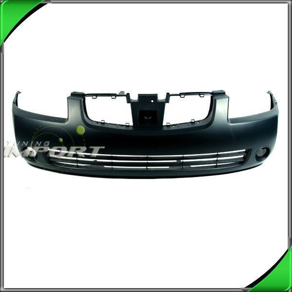04-06 nissan sentra front bumper cover black plastic non-primed capa certified