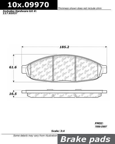 Centric 106.09970 brake pad or shoe, front