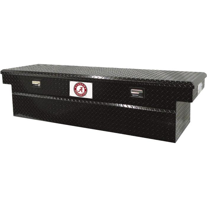 Aluminum single-lid crossbed truck box-university of alabama logo 71x22x18inh