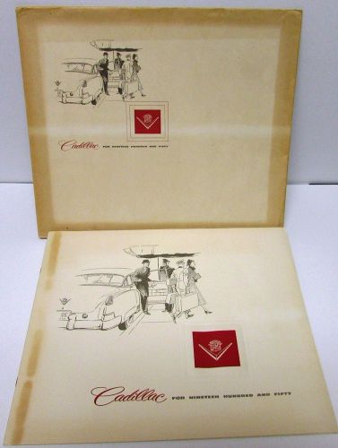 1950 50 cadillac dealer prestige color sales brochure catalog original envelope