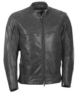 Men's armored leather coat riding jacket with ccw pistol pocket sm-4x gun metal