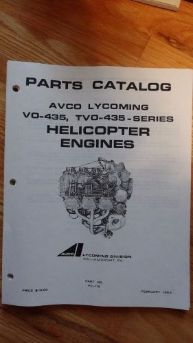 Lycoming helicopter engines vo-435, tvo-435-series parts catalog 1963