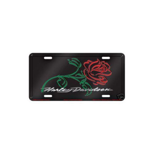 Harley-davidson rose license plate - c1868