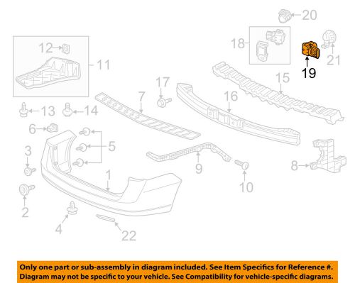 Honda oem 12-15 odyssey parking aid-sensor 39680tk8a01ye