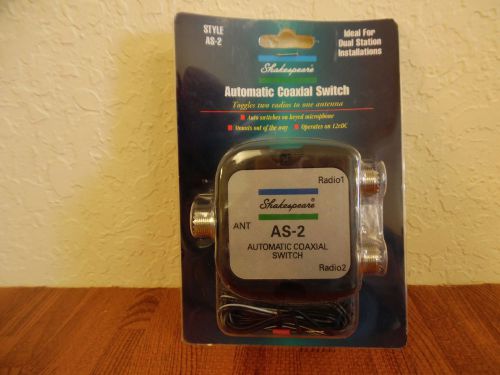 Shakespeare as-2 automatic coaxial switch 1 antenna 2 radio 12 vdc free us ship