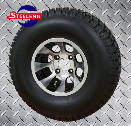 Golf cart 10x7 revolver wheels and 22x9.5-10 turf/street tires (4)