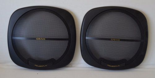 2 craig powerplay speaker grill covers mesh circular 6&#034;