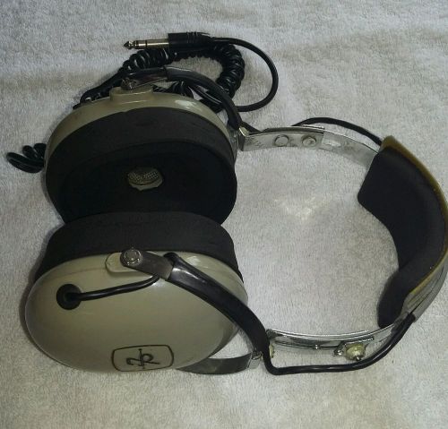 Vintage david clark #100 listen-only aviation headset airplane headphones
