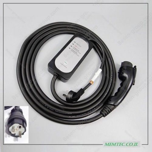 Ev charging station,cord,j1772,evse,current select 16/10amp 240v schuko plug