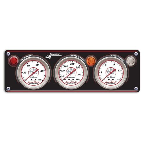 Longacre 44433 3 gauge aluminum panel w. sportsman gauges - op,wt,fp