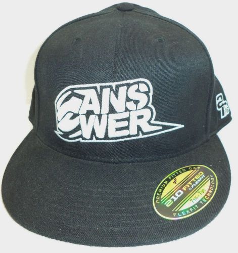 Answer 210 fitted cap black 7 1/4"--7 5/8"