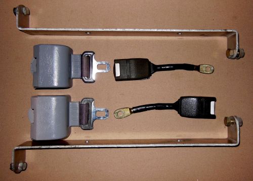 Gem car parts,pair  complete seat belt assembly,working,used orig factory equip