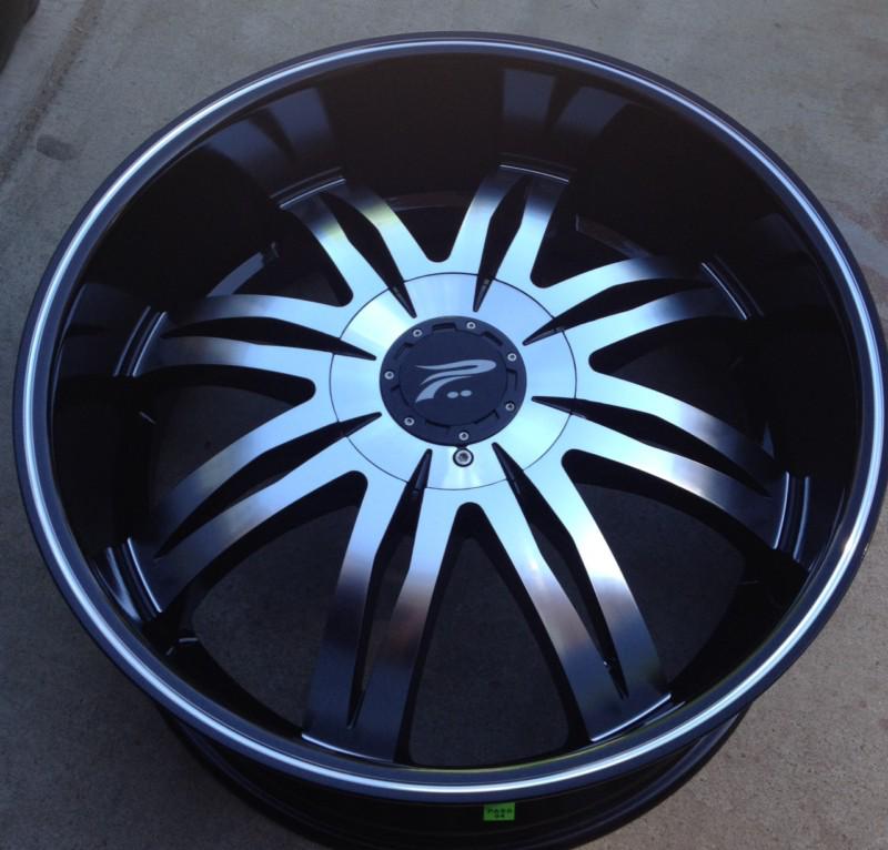 Purchase 22" WHEELS AND TIRES PW298 BLACK IMPALA SS 1992 1993 1994 1995