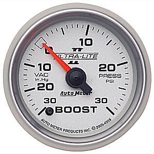Auto meter 4959 ultra-lite ii gauge 2-1/16&#034; boost/vacuum full sweep electric