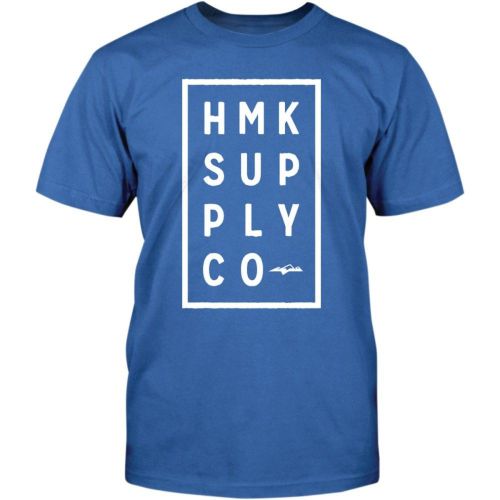 Hmk boxed mens short sleeve t-shirt blue