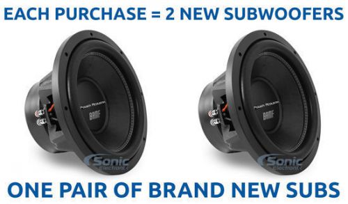 2) power acoustik bamf-122 3500w 12" bamf series dual-2ohm car subwoofers