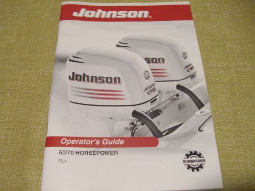 Omc brp johnson outboard operator's guide 60 70 hp pl4 5033277 vgc