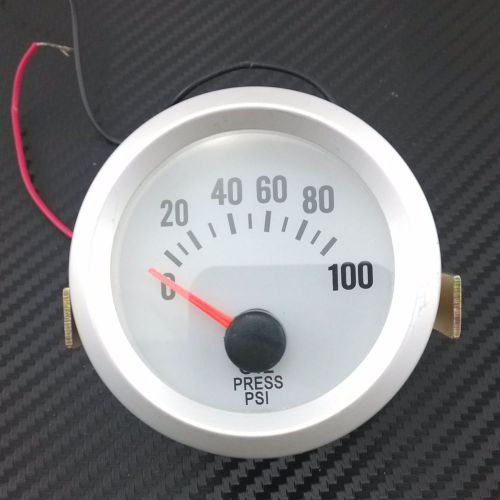Purchase Car White Dial Blue LED Light Pointer Engine Oil Pressure Meter Gauges 0100PSI in CN