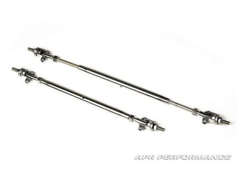 Apr stainless steel 10mm wind splitter support rods long (length 8&#034;-10&#034;) pair