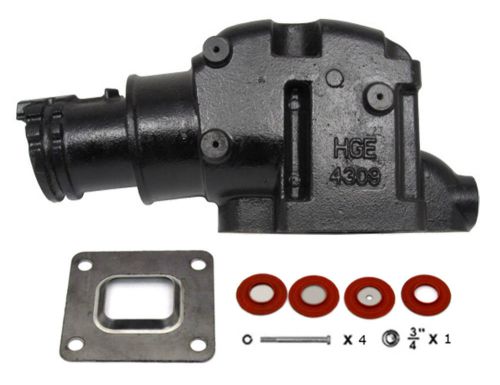 Mercruiser 7 degree dry-joint marine exhaust riser 864309t02 v6 v8 hge 4309
