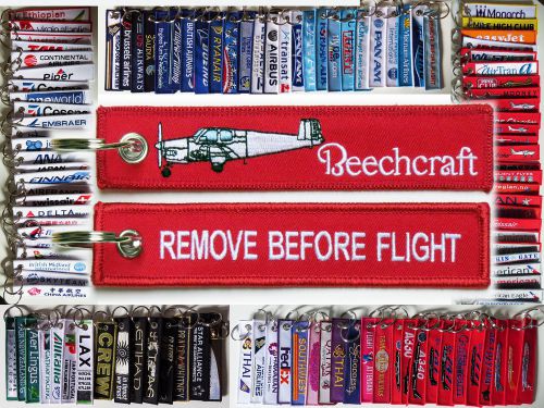 Beechcraft bonanza keychain tag remove before flight part pilot owner (33 35 36)