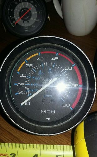Faria  4" 10-60 mph speedometer gauge black face and bezel
