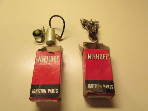 Vintage nos niehoff point set dr-8hv and condenser dr-24 original ignition parts
