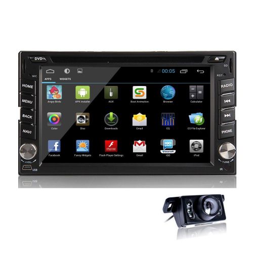 Multimedia android4.4 6.2" 2 din car radio stereo gps navigation wifi + camera