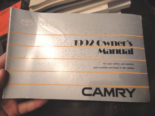 1992 toyota camry- owners manual near mint