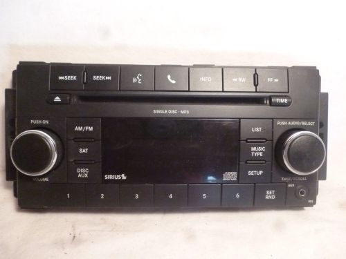 07-10 chrysler dodge jeep radio cd mp3 xm faceplate  p05091117ac fp42805