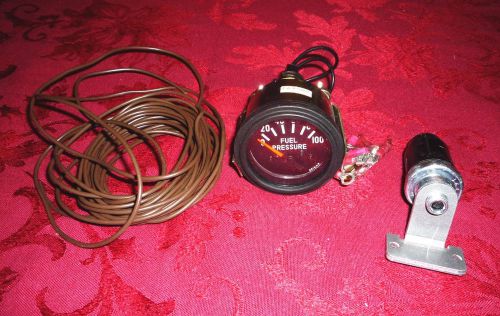 Efi fuel pressure gauge sender vdo vision look 2 1/16" dia black face dial