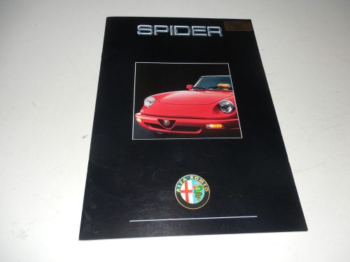 Alfa romeo 1990, 1991 european spider english langauge sales brochure