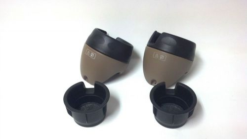 1994-2002 oem factory land rover discovery tan front cup holder&#039;s pair