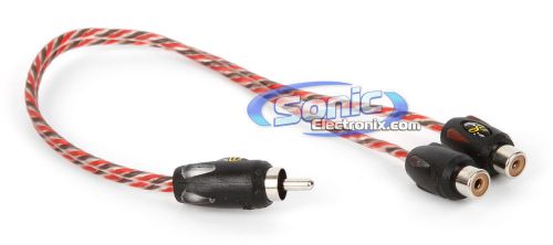 Stinger si42yf 2-channel 4000 series rca y-adapter cable (2 female to 1 male)