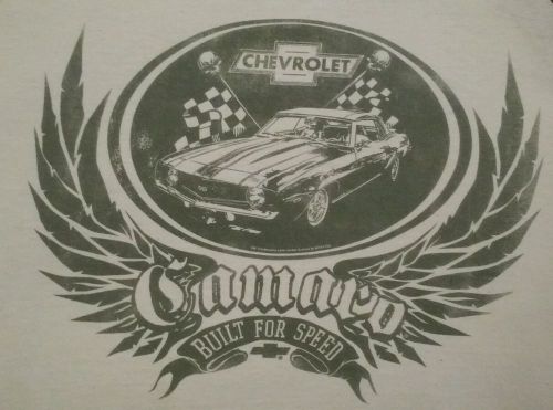 Retro chevrolet camaro men's large jersey t shirt